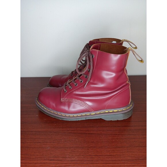 1460 Ox Blood Dr. Martens Ankle Boots Made in England, Size 42 (10 Women, 9 Men) - Picture 2 of 12